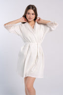Lace Trim Cotton Pyjama Robe