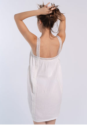 Cozy Crochet-Detail Nightgown